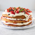 Danish Layer Cake with Strawberries & Cream