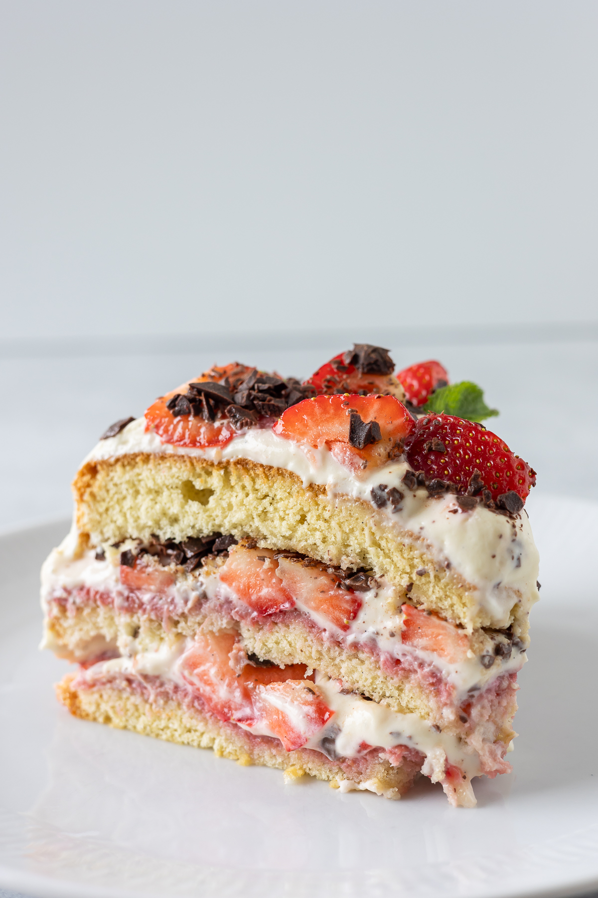 Danish Layer Cake with Strawberries & Cream